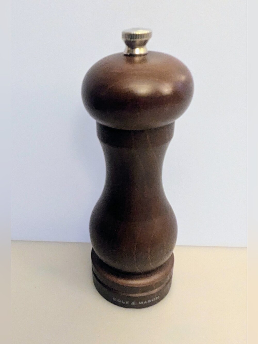 Cole & Mason Precision Grind Forest Capstan Salt Mill, Stained Beech Wood/Walnut